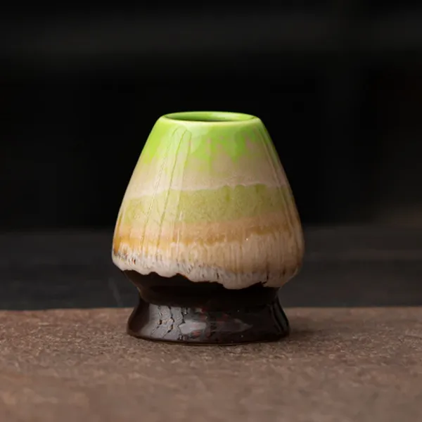 Kiln Green glaze matcha whisk holder