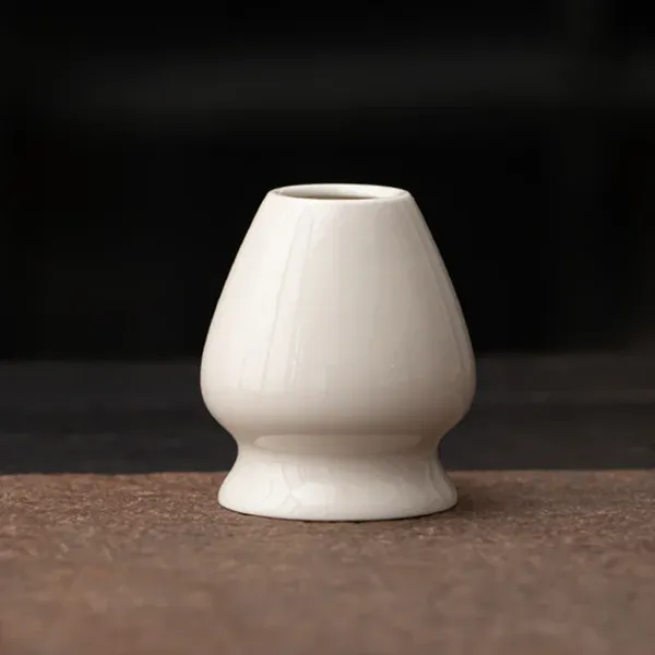 Moon White ceramic matcha whisk holder